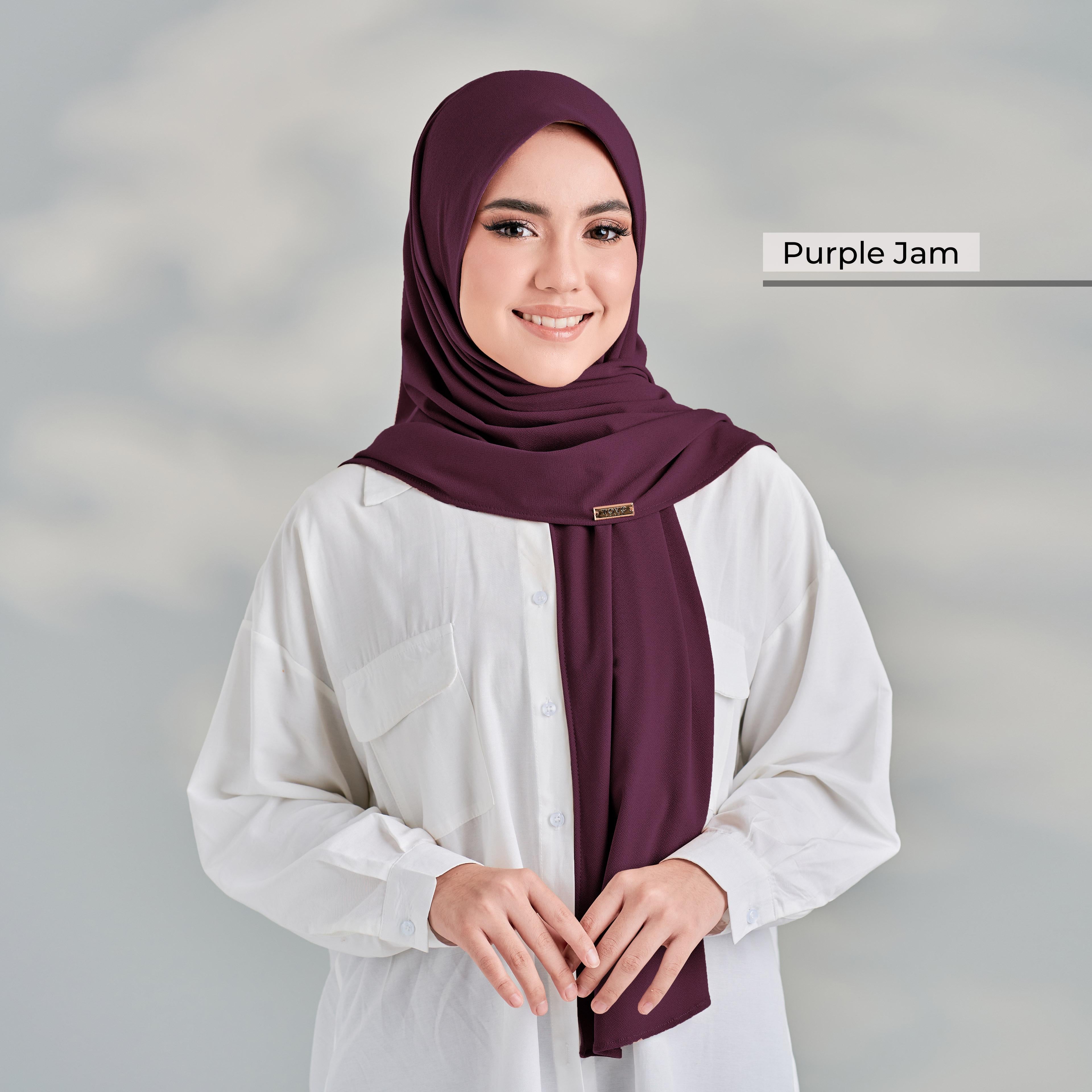 TOVE SCARF Violet Instant Bawal Tudung Sarung