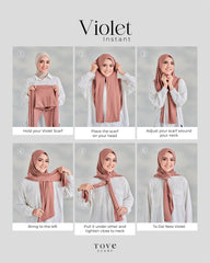 TOVE SCARF Violet Instant Bawal Tudung Sarung