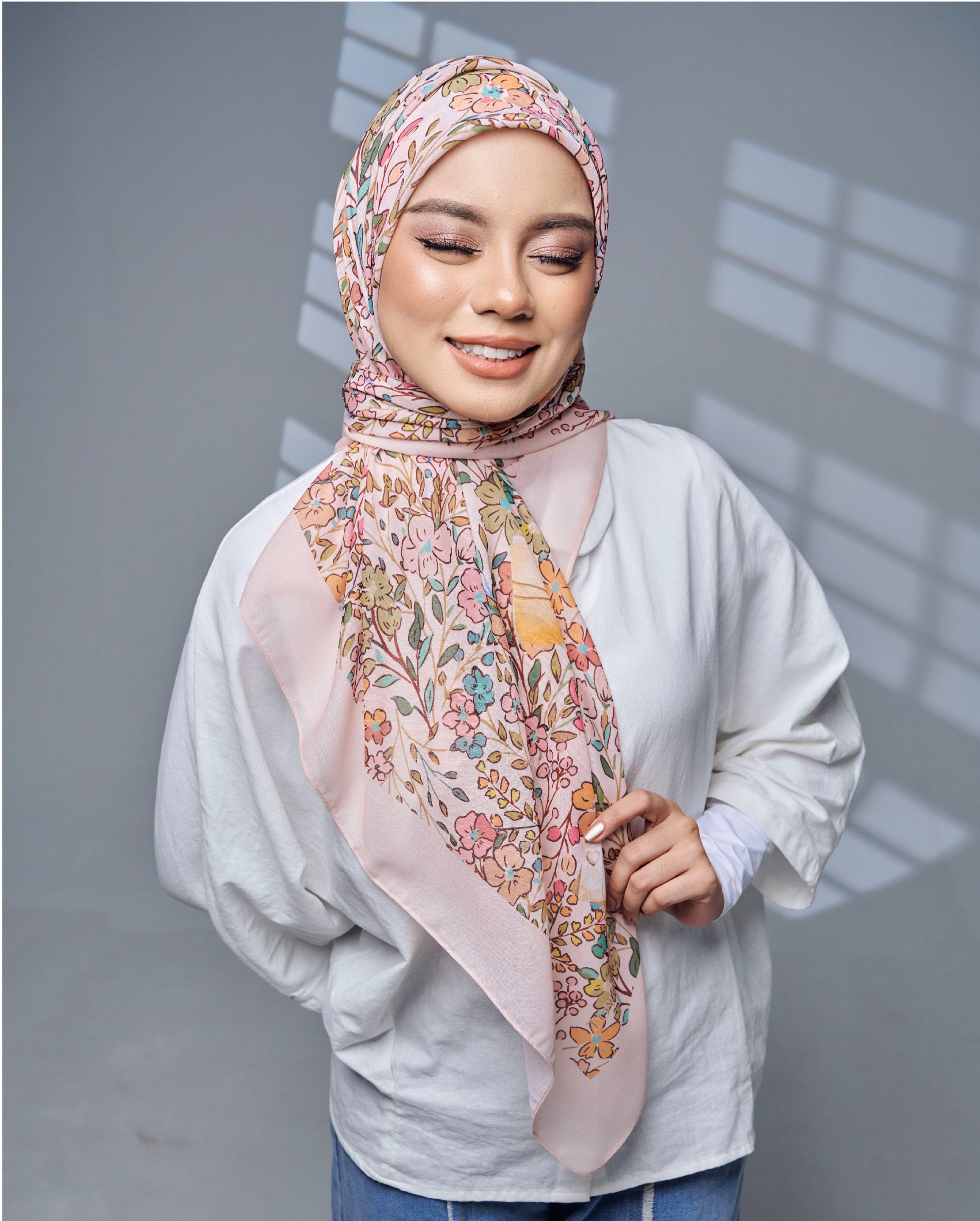 (TOVE SCARF) TUDUNG BAWAL PRINTED PREMIUM COTTON VOILE IRONLESS Hijab Square