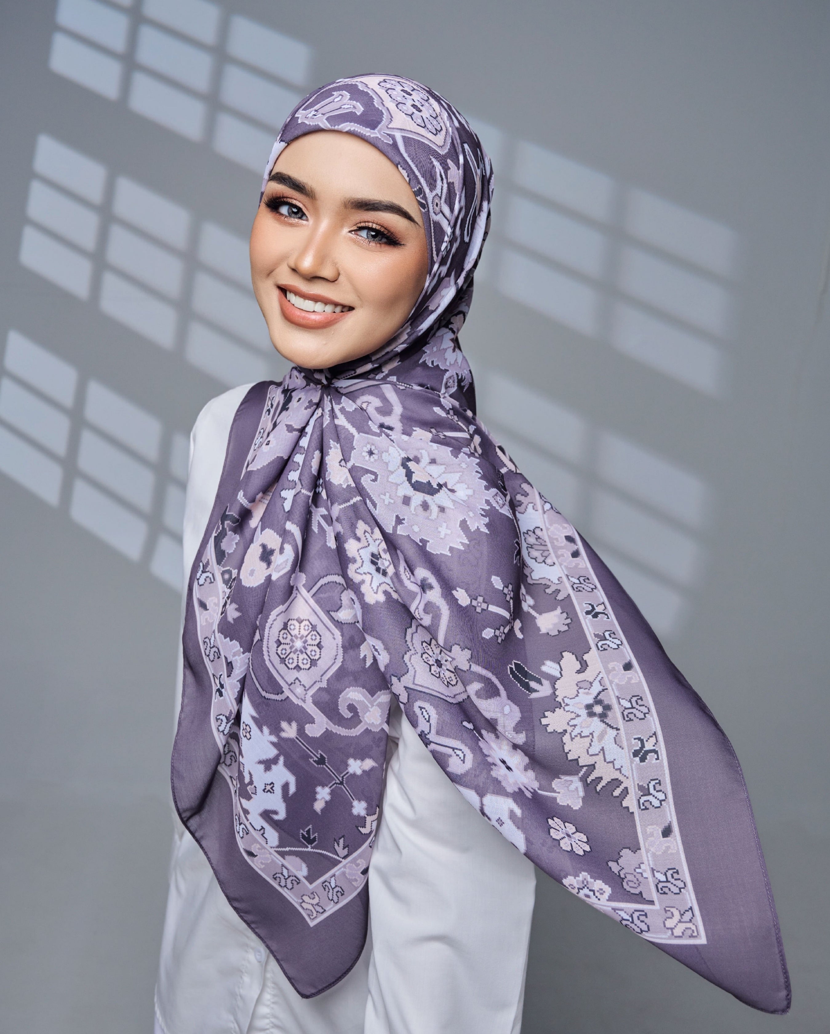 (TOVE SCARF) TUDUNG BAWAL PRINTED PREMIUM COTTON VOILE IRONLESS Hijab Square