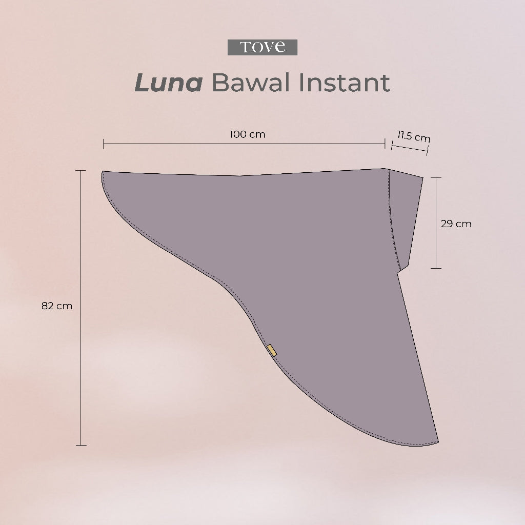 TUDUNG SARUNG  LUNA BAWAL INSTANT Cey Crepe by TOVE