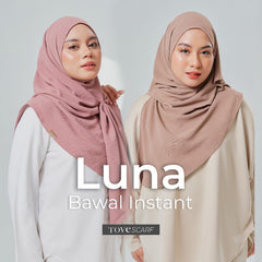 TUDUNG SARUNG  LUNA BAWAL INSTANT Cey Crepe by TOVE